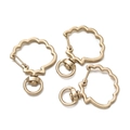 Three gold shell-shaped swivel lobster clasps for DIY jewelry making and keychains - Shell Shape / 5 Pieces / KC Gold