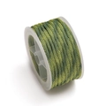 4mm non-elastic cotton cord spool in green and yellow weave for DIY handmade jewelry - 1 Roll (Approx 7.5m) / Yellow & Green