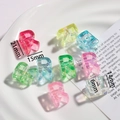 Colorful acrylic letter R beads with large holes for DIY jewelry making 21mm size - Letter R / 5 Pieces