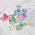 Letter S iridescent acrylic spacer bead for DIY jewelry making in various candy colors - S / 5 Pieces