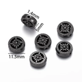Perle d'espacement en alliage noir 11,5mm avec motif croix pour fabrication bijoux DIY - (5*11.5mm/1.4mm Trou) 10 Pièces / Noir Fusil