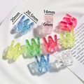 20mm colorful transparent acrylic letter W beads with 6mm large holes for DIY jewelry - Letter W / 5 Pieces