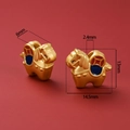 Detalle de dijes de caballo del zodiaco en aleación con esmalte rojo y medidas para joyería - Hazte Rico Inmediatamente (rojo Y Azul)