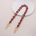 Deep red acrylic chain strap with gold metal rings and clasps for handbags replacement - Length approx 62cm/Chain diameter 1.8cm / Red
