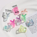 5-pack colorful transparent acrylic aurora beads for DIY bracelet jewelry making - Letter Y / 5 Pieces