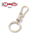 Detailed size guide of 85mm candy color painted spring keychain with snap hook dimensions - Standard Type / Off-white