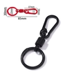 Detailed dimension guide for black 8.5cm spring keychain with size specifications - Standard Type / Black
