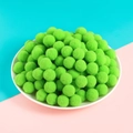 Grass green polyester pompoms for DIY clothing and handmade crafts decoration - 50 Pieces/Pack (1cm Diameter) / Fruit Green