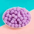 Pompones de poliéster morado claro de 1,5 cm para manualidades DIY y decoración - Violeta Claro