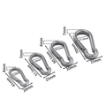 Mosquetones de acero inoxidable 304 en forma de pera en cuatro tamaños para mochilas - M4 (20x41mm)