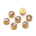 Goldene Tierkreiszeichen-Anhänger mit Glückssymbol und bunten Emaille-Mustern - 8*10.5mm/Loch 2mm / Steinbock