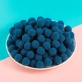 Pompones de poliéster azul oscuro para manualidades y accesorios de ropa en un plato - Verde Azulado Oscuro
