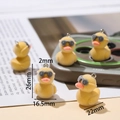 Cute yellow flocked duck pendant with sunglasses for DIY jewelry, 26mm height charm - Yellow Duck With Sunglasses