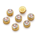 Goldene Skorpion Sternzeichen-Perlen mit Ausschnitten und Fu-Zeichen für DIY Ketten - 8*10.5mm/Loch 2mm / Skorpion