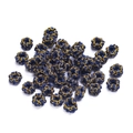 Macro shot of handmade dark blue and gold braided bead accessories for jewelry making - 1 Piece/Pack (Approx. 1.5g) / Navy Blue