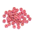 Macro shot of handmade pink and gold wire-wrapped weave beads for DIY jewelry crafting - 1 Piece/Pack (Approx. 1.5g) / Pink