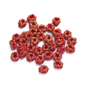 Macro detail of handmade red and gold woven rings for DIY jewelry and knot crafts - 1 Piece/Pack (Approx. 1.5g) / Red