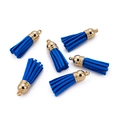 Deep blue 3.8cm mini tassels with gold metal caps for DIY jewelry making, 6 pieces - 20 Pieces Set / Dark Blue