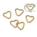 Composants de bijoux en acier inoxydable 304 doré en forme de cœur torsadé 11,5 mm - Cœur / Or