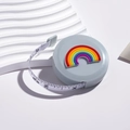 Metro a nastro retrattile grigio chiaro con decorazione arcobaleno 3D colorata - Arcobaleno
