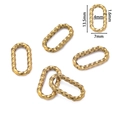 Anneaux ovales torsadés en acier inoxydable 304 doré 13,5x7mm pour bijoux DIY - Ovale Long / Or