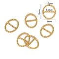 Anneau fileté en acier inoxydable 304 doré pour bijoux DIY aux dimensions 12x9mm - Boucle en D Petit / Or