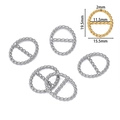 Anneaux ovales torsadés en acier inoxydable dorés et argentés pour bijoux DIY de 19,5mm - Boucle en D Grand / Acier