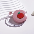 Pink apple mini retractable tape measure with 60 inch imperial scale for body sewing - Apple