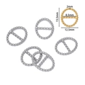 Anneaux vissés en acier inoxydable 304 or et argent pour accessoires de bijoux DIY - Boucle en D Moyen / Acier