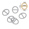 Anneaux filetés en acier inoxydable 304 or et argent avec barre transversale - Boucle en D Petit / Acier