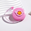 Pink cartoon telescopic tape measure with star design and soft white measuring ruler - Star with Small Wings