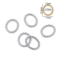 Anneau torsadé en acier inoxydable 304 doré pour création bijoux DIY, connecteur 13,5mm - Ellipse / Acier