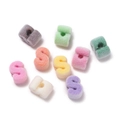 Colorful velvet flocked acrylic letter S beads for DIY jewelry making accessories - Letter S / 5 Pieces