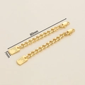 Detail of 18K gold-plated 80mm extension chain with medical ID tag and lobster clasp - Identity Tag Style (7*80mm) / Set of 2 / 14K Gold