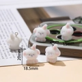 Cute white flocked bear charm with pink blush detail and dimensions 20x18.5mm - 1 Piece / White Dog with Pink Yellow Hat