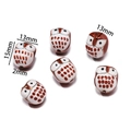 Detail showing dimensions of owl ceramic bead 15mm by 13mm with 2mm hole for DIY jewelry - Owl