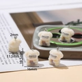 Cute cream-colored flocked dog pendant for DIY keychain making, 19.5mm small size - 1 Piece / Brown Dog with Glasses