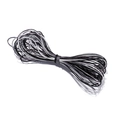 Macro shot of 1mm multi-color braided polyester cord for DIY jewelry and necklaces - Standard Type / Black/White/Grey Gradient