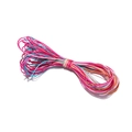 Close-up of 1mm multi-colored polyester waxed cords for DIY jewelry weaving - Standard Type / Orange Rose Blue Gradient