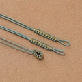 Handgewebte türkis-goldene Seidenschnüre für DIY-Schmuckanhänger und Halsketten - 10 Stück/Packung (4.5x155mm) / Dunkelgrün