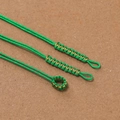Handgefertigte grüne geflochtene Nylonschnur mit goldfarbenen Dekorschleifen - 10 Stück/Packung (4.5x155mm) / Sattes Grün