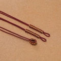 Handgefertigtes rot-goldenes geflochtenes Seil für DIY-Halsketten und Anhänger - 10 Stück/Packung (4.5x155mm) / Weinrot