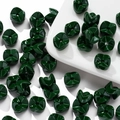 Deep green acrylic cross-cut beads with glossy finish for DIY jewelry chain - 10 Pieces/Pack (Approx. 4g) / Dark Green