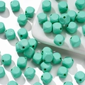 10mm mint green macaron acrylic cube beads with smooth facets for DIY jewelry making - 10x10mm (10 Pieces/Pack) / Lake Green