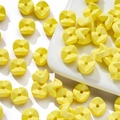 Glossy bright yellow star-shaped acrylic beads for DIY jewelry and phone chains - 10 Pieces/Pack (Approx. 4g) / Light Yellow