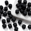 Polished black 10mm acrylic cube spacer beads for DIY jewelry and phone chain making - 10x10mm (10 Pieces/Pack) / Black