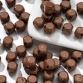 Brown 10mm macaron acrylic cube beads with smooth faceted finish for DIY jewelry making - 10x10mm (10 Pieces/Pack) / Brown