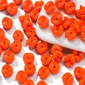 Bright orange four-petal flower spacer beads for DIY jewelry making and bracelets - 10 Pieces/Pack (Approx. 4g) / Orange