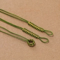 Handmade woven green and gold cord accessory for DIY necklaces and pendants - 10 Pieces/Pack (4.5x155mm) / Army Green