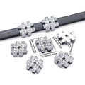 Macro view of crystal rhinestone hashtag charm bead for DIY flat jewelry making - Hashtag (SL258-8#)
